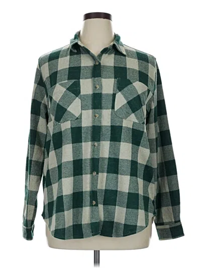 Pre-owned Beachlunchlounge Long Sleeve Blouse In Green