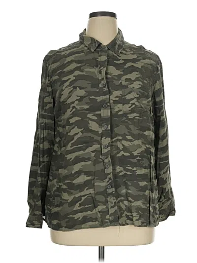 Pre-owned Beachlunchlounge Long Sleeve Blouse In Green