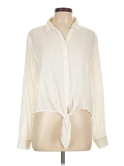 Pre-owned Beachlunchlounge Long Sleeve Blouse In Ivory