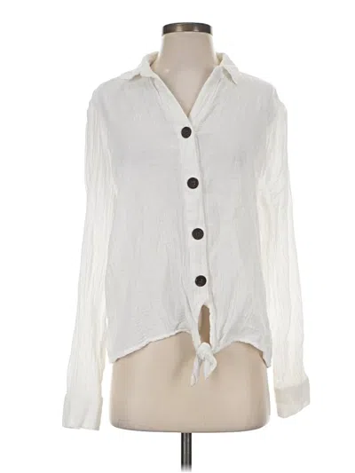 Pre-owned Beachlunchlounge Long Sleeve Blouse In Ivory