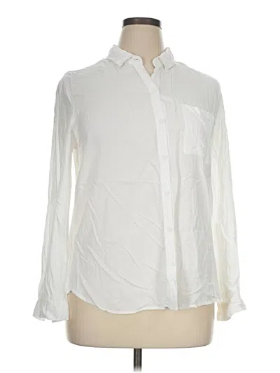 Pre-owned Beachlunchlounge Long Sleeve Blouse In Ivory
