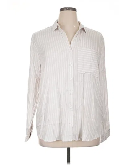 Pre-owned Beachlunchlounge Long Sleeve Blouse In Ivory