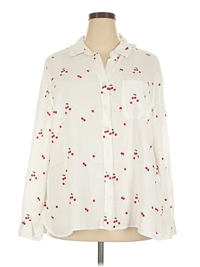 Pre-owned Beachlunchlounge Long Sleeve Blouse In Ivory