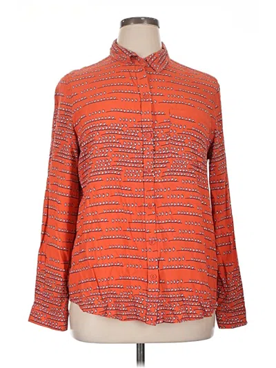 Pre-owned Beachlunchlounge Long Sleeve Blouse In Orange