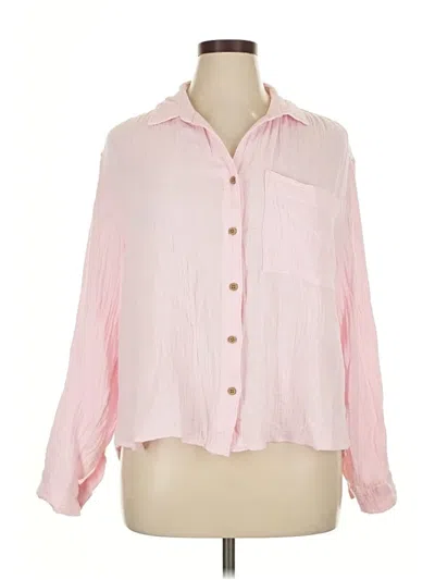 Pre-owned Beachlunchlounge Long Sleeve Blouse In Pink
