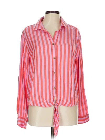 Pre-owned Beachlunchlounge Long Sleeve Blouse In Pink