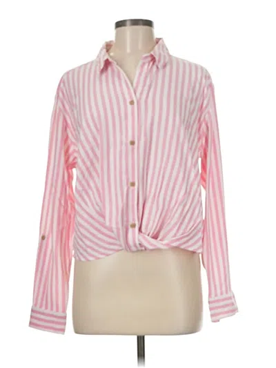 Pre-owned Beachlunchlounge Long Sleeve Blouse In Pink
