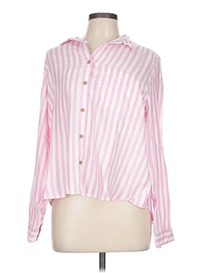 Pre-owned Beachlunchlounge Long Sleeve Blouse In Pink