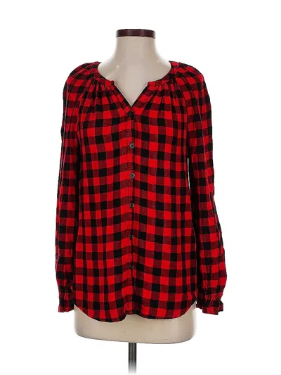 Pre-owned Beachlunchlounge Long Sleeve Blouse In Red