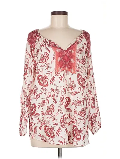 Pre-owned Beachlunchlounge Long Sleeve Blouse In Red