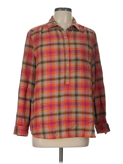 Pre-owned Beachlunchlounge Long Sleeve Blouse In Red