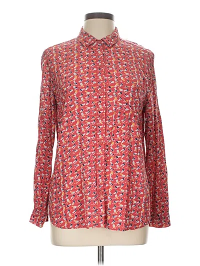 Pre-owned Beachlunchlounge Long Sleeve Blouse In Red