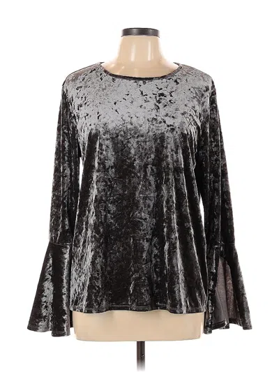 Pre-owned Beachlunchlounge Long Sleeve Blouse In Silver