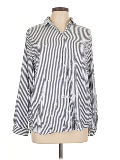 Pre-owned Beachlunchlounge Long Sleeve Blouse In Silver