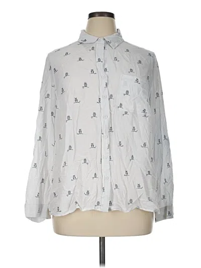 Pre-owned Beachlunchlounge Long Sleeve Blouse In Silver