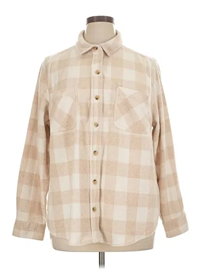 Pre-owned Beachlunchlounge Long Sleeve Blouse In Tan