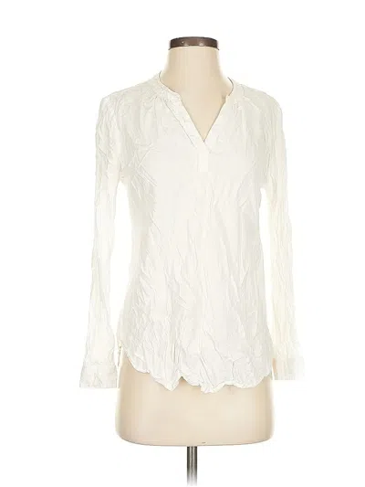 Pre-owned Beachlunchlounge Long Sleeve Blouse In White