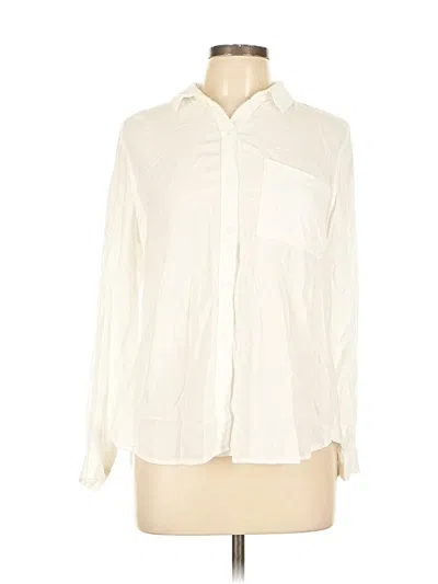 Pre-owned Beachlunchlounge Long Sleeve Blouse In White