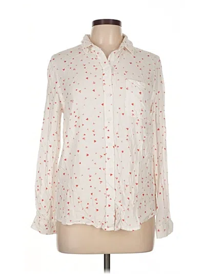 Pre-owned Beachlunchlounge Long Sleeve Blouse In White