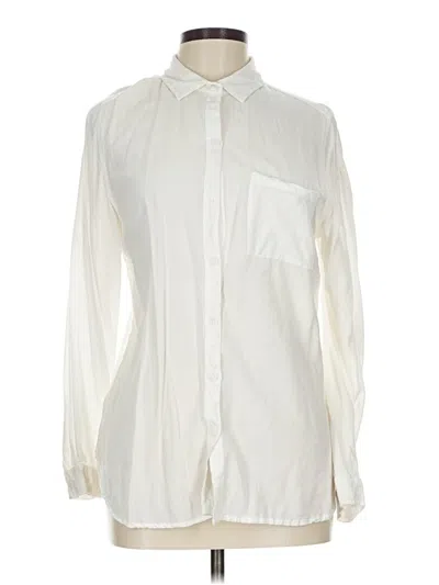 Pre-owned Beachlunchlounge Long Sleeve Blouse In White