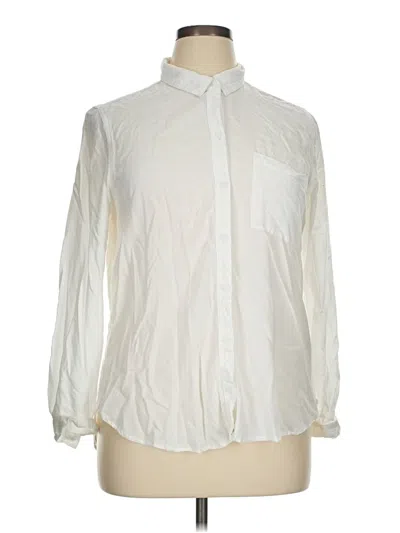 Pre-owned Beachlunchlounge Long Sleeve Blouse In White