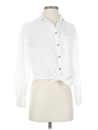 Pre-owned Beachlunchlounge Long Sleeve Blouse In White