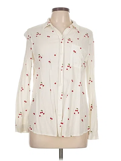 Pre-owned Beachlunchlounge Long Sleeve Blouse In White