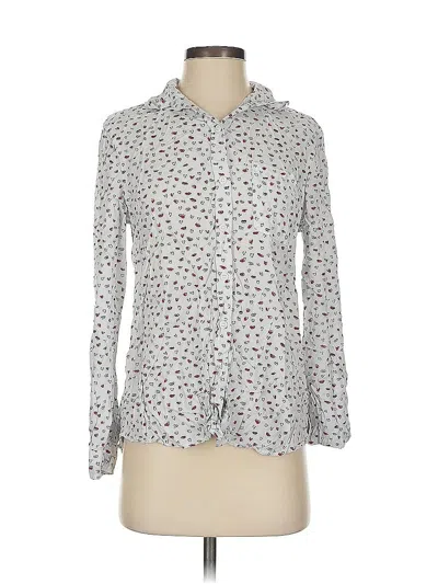 Pre-owned Beachlunchlounge Long Sleeve Blouse In White