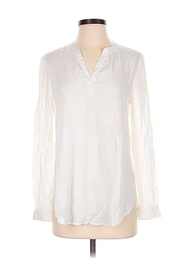 Pre-owned Beachlunchlounge Long Sleeve Blouse In White