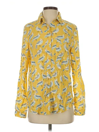 Pre-owned Beachlunchlounge Long Sleeve Blouse In Yellow