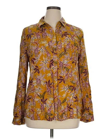 Pre-owned Beachlunchlounge Long Sleeve Blouse In Yellow