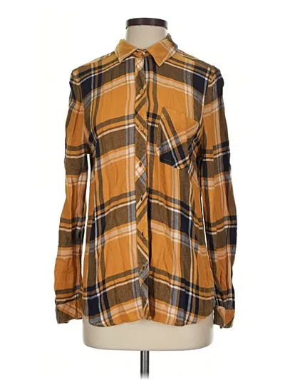 Pre-owned Beachlunchlounge Long Sleeve Blouse In Yellow