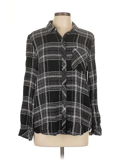 Pre-owned Beachlunchlounge Long Sleeve Button Down Shirt In Black