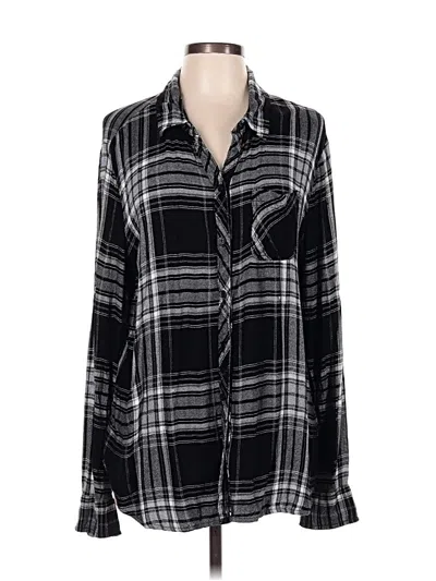 Pre-owned Beachlunchlounge Long Sleeve Button Down Shirt In Black