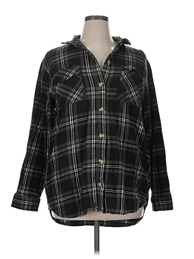 Pre-owned Beachlunchlounge Long Sleeve Button Down Shirt In Black