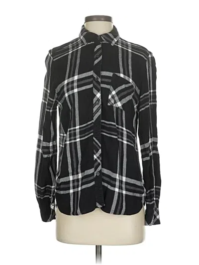 Pre-owned Beachlunchlounge Long Sleeve Button Down Shirt In Black