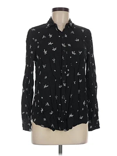 Pre-owned Beachlunchlounge Long Sleeve Button Down Shirt In Black