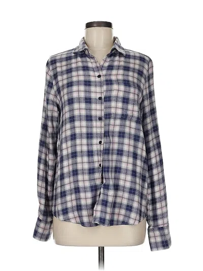 Pre-owned Beachlunchlounge Long Sleeve Button Down Shirt In Blue