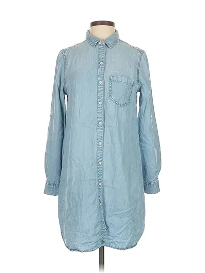 Pre-owned Beachlunchlounge Long Sleeve Button Down Shirt In Blue
