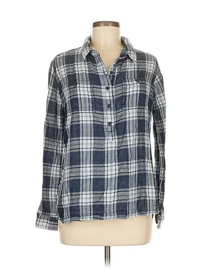 Pre-owned Beachlunchlounge Long Sleeve Button Down Shirt In Blue