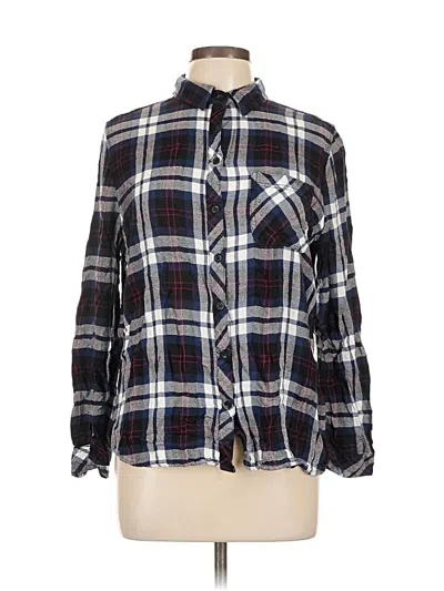 Pre-owned Beachlunchlounge Long Sleeve Button Down Shirt In Blue