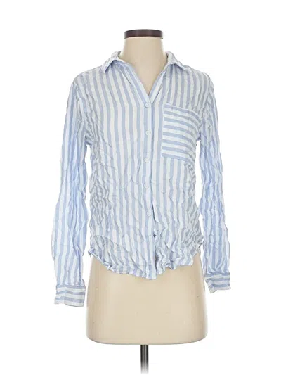 Pre-owned Beachlunchlounge Long Sleeve Button Down Shirt In Blue