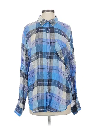 Pre-owned Beachlunchlounge Long Sleeve Button Down Shirt In Blue
