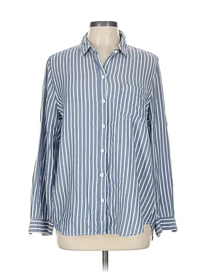 Pre-owned Beachlunchlounge Long Sleeve Button Down Shirt In Blue