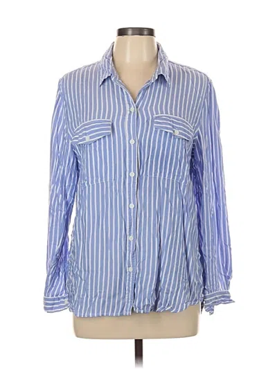 Pre-owned Beachlunchlounge Long Sleeve Button Down Shirt In Blue