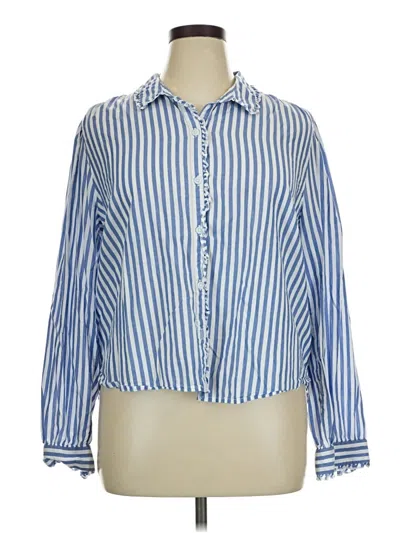 Pre-owned Beachlunchlounge Long Sleeve Button Down Shirt In Blue