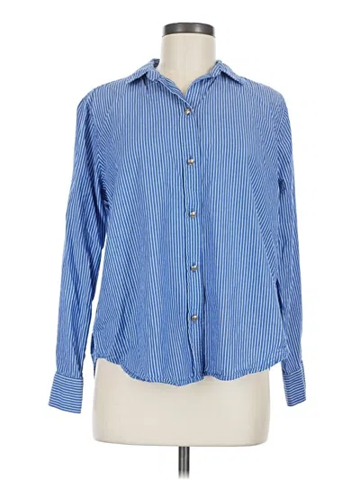 Pre-owned Beachlunchlounge Long Sleeve Button Down Shirt In Blue