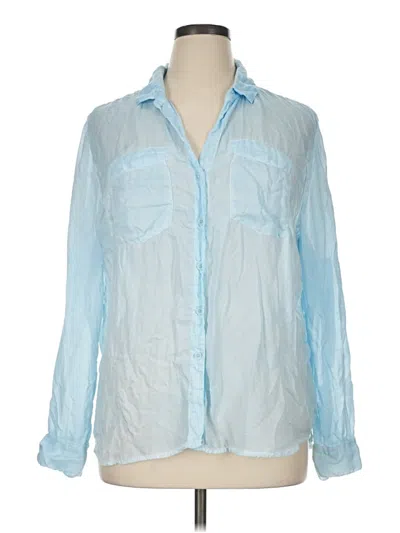 Pre-owned Beachlunchlounge Long Sleeve Button Down Shirt In Blue