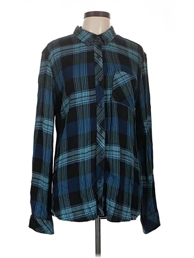 Pre-owned Beachlunchlounge Long Sleeve Button Down Shirt In Blue