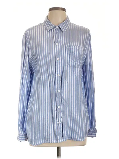 Pre-owned Beachlunchlounge Long Sleeve Button Down Shirt In Blue